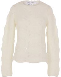 Comme des Garçons - Open-Work Long-Sleeve Sweater - Lyst