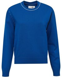 MM6 by Maison Margiela - Crew-Neck Cut-Out Jumper - Lyst