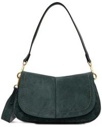 Gianni Chiarini - Contrast-Stitched Suede Shoulder Bag - Lyst