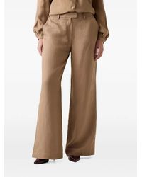 Guess - Linen-Blend Flare Pants - Lyst