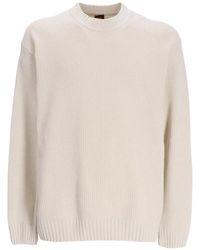 BOSS - Ribbed-Knit Cotton Jumper - Lyst