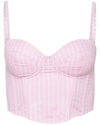 Fleur du Mal - Hamptons Striped Bustier Top - Lyst