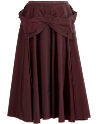Maison Margiela - Burgundy A-Line Midi Skirt - Lyst