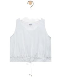 Loewe - Anagram-Embroidered Drawstring Tank Top - Lyst
