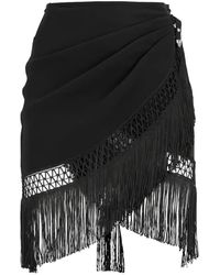 LES FILLES D'EVA - Fringe-Detail Wrap Skirt - Lyst