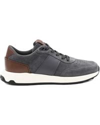 Tod's - Suède Leren Sneakers Met Vlak - Lyst