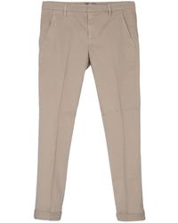 Dondup - Pressed-Crease Turn-Up Tapered Trousers - Lyst