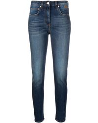 MSGM - Jeans skinny a vita alta - Lyst