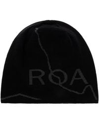 ROA - Logo-Intarsia Beanie Hat - Lyst