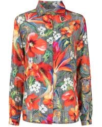 Amir Slama - Floral-Print Silk Shirt - Lyst