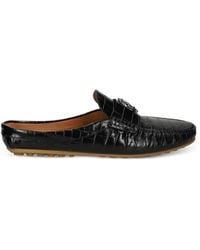 Roberto Cavalli - Crocodile-Effect Mules - Lyst