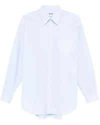 Moschino - Silk And Nylon Shirt With Heart-Shaped Pocket - Lyst