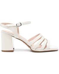SERGIO MORETTI FIRENZE - Cage-Strap Block-Heel Sandals - Lyst