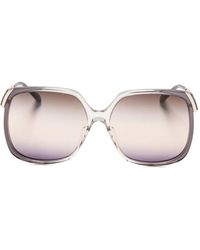 Chloé - Sonnenbrille Mit Eckigem Gestell - Lyst