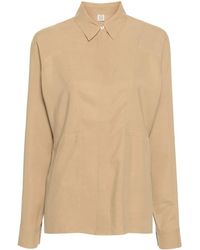 Totême - Panelled Silk Shirt - Lyst