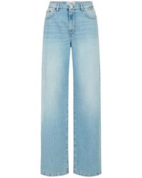 Iceberg - Faded Wide-Leg Jeans - Lyst
