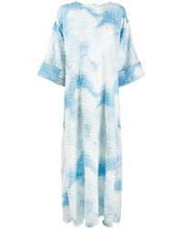 Bambah - Vestido tipo caftán en jacquard con nubes estampadas - Lyst