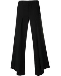 Comme des Garçons - Draped-panel Slim-fit Wool Trousers - Lyst