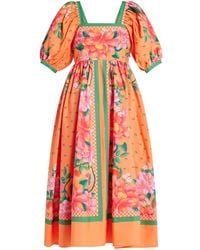 FARM Rio - Midi-jurk Met Print - Lyst
