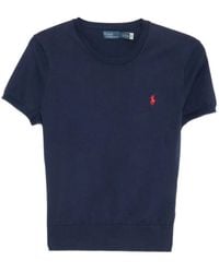 Polo Ralph Lauren - Logo-Embroidered Knit Top - Lyst