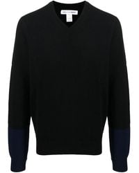 Comme des Garçons - Comme Des Garçons V-neck Long-sleeve Jumper - Lyst