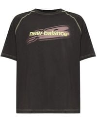 New Balance - Logo-Print Raglan-Sleeve T-Shirt - Lyst