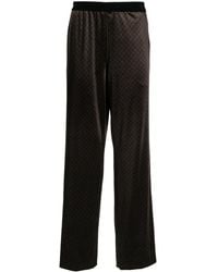 Balmain - Monogram-Jacquard Straight-Leg Trousers - Lyst