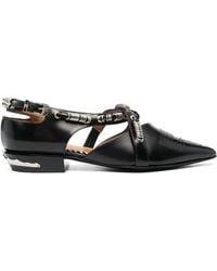 Toga - Leren Ballerina's - Lyst