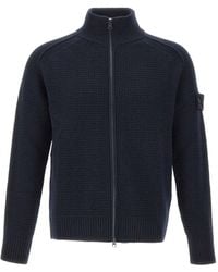 Stone Island - Strukturierter Cardigan mit Reißverschluss - Lyst