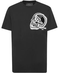 Philipp Plein - Skull-Print Round-Neck T-Shirt - Lyst