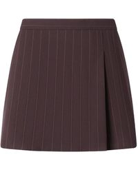Pinko - Pinstriped Mini Skirt With Macro-Pleats - Lyst