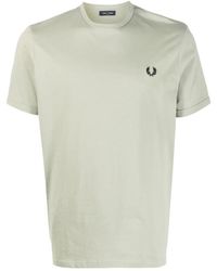 Fred Perry - Ringer Logo-Embroidered T-Shirt - Lyst