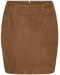 ROTATE BIRGER CHRISTENSEN - Suede Mini Skirt - Lyst