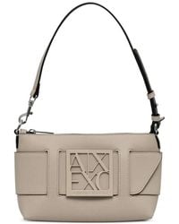 ARMANI EXCHANGE - Logo Bag With Embossed Front And Adjustable Strap - Lyst