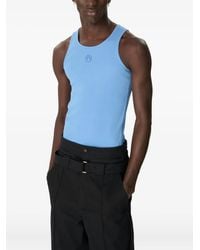 Marine Serre - Moon Logo Ribbed Jersey Tank Top - Lyst