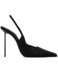 Le Silla - 110Mm Sling Back Satin Heeled Pumps - Lyst