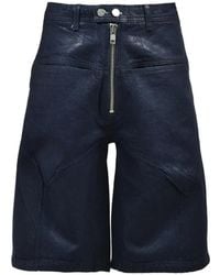 FILTH - Short En Jean Ciré À Détails De Zips - Lyst