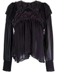 Isabel Marant - Rokia Lace-Detail Blouse - Lyst