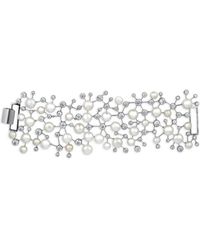 Anabela Chan - Rhodium Vermeil Constellation Pearl And Diamond Bracelet - Lyst
