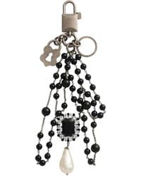 Dolce & Gabbana - Padlock Beaded Keyring - Lyst