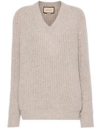 Gucci - チャンキーニット Vネックセーター - Lyst