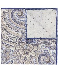 Brunello Cucinelli - Paisley-print Reversible Silk Pocket Square - Lyst