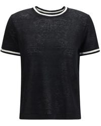 Max Mara - Striped Linen T-Shirt - Lyst