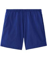 Burberry - Ekd-embroidered Elasticated-waist Shorts - Lyst