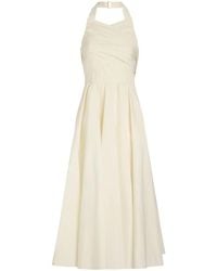 Patou - Halterneck Faille Maxi Dress - Lyst