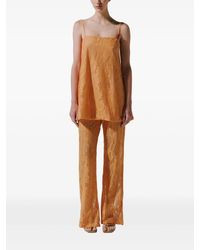 Baobab - Porto Lace-Fabric Flared Trousers - Lyst