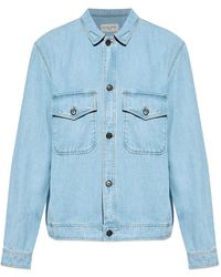 Officine Generale - Chaqueta vaquera con bolsillos de parche - Lyst