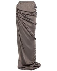 Rick Owens - Edfu Draped Maxi Skirt - Lyst