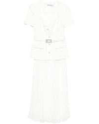 Self-Portrait - V-Neck Midi Dress - Lyst