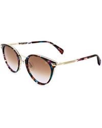 Rag & Bone - Tortoiseshell-Effect Round-Frame Sunglasses - Lyst
